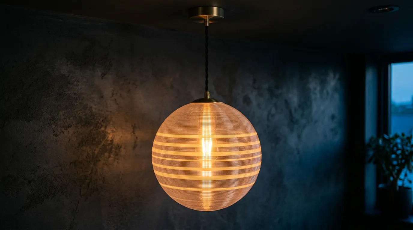 Lune, luminaire imprimé en 3D